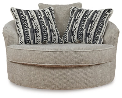 Calnita Oversized Swivel Accent Chair - Furniture World