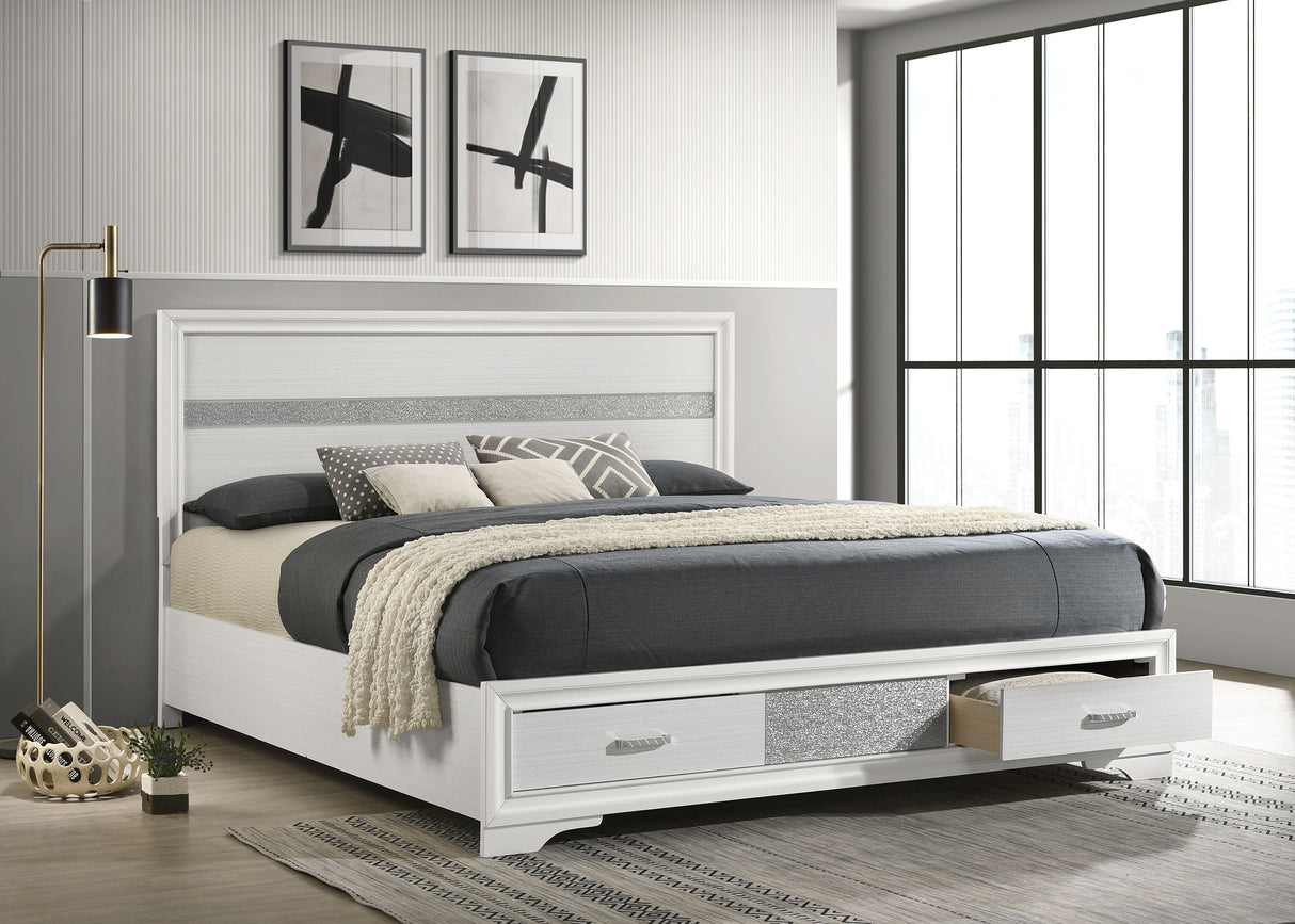Miranda Panel Platform Storage Bed - Furniture World