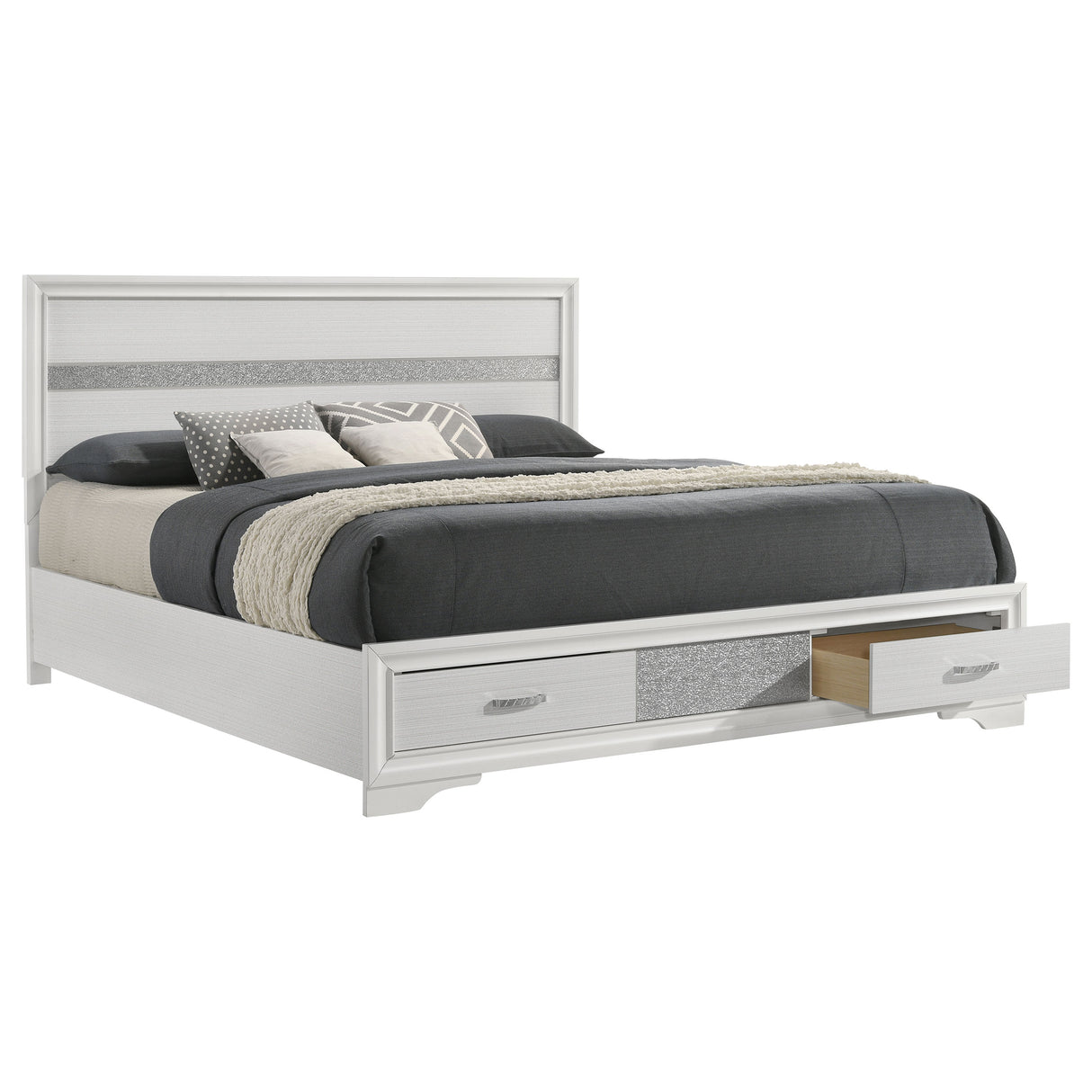 Miranda Panel Platform Storage Bed - Furniture World