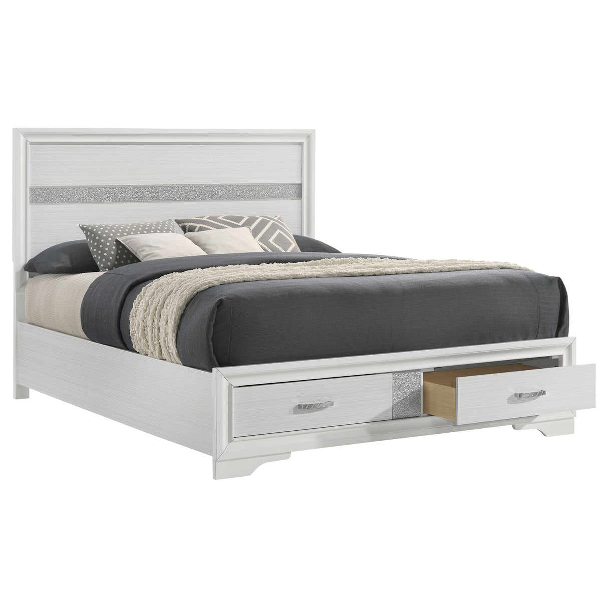 Miranda Panel Platform Storage Bed - Furniture World