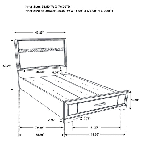 Miranda Panel Platform Storage Bed - Furniture World