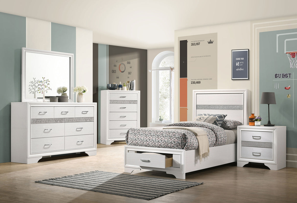 Miranda Panel Platform Storage Bed - Furniture World