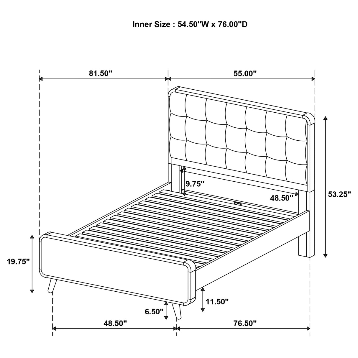 Robyn Panel Platform Bed - Furniture World