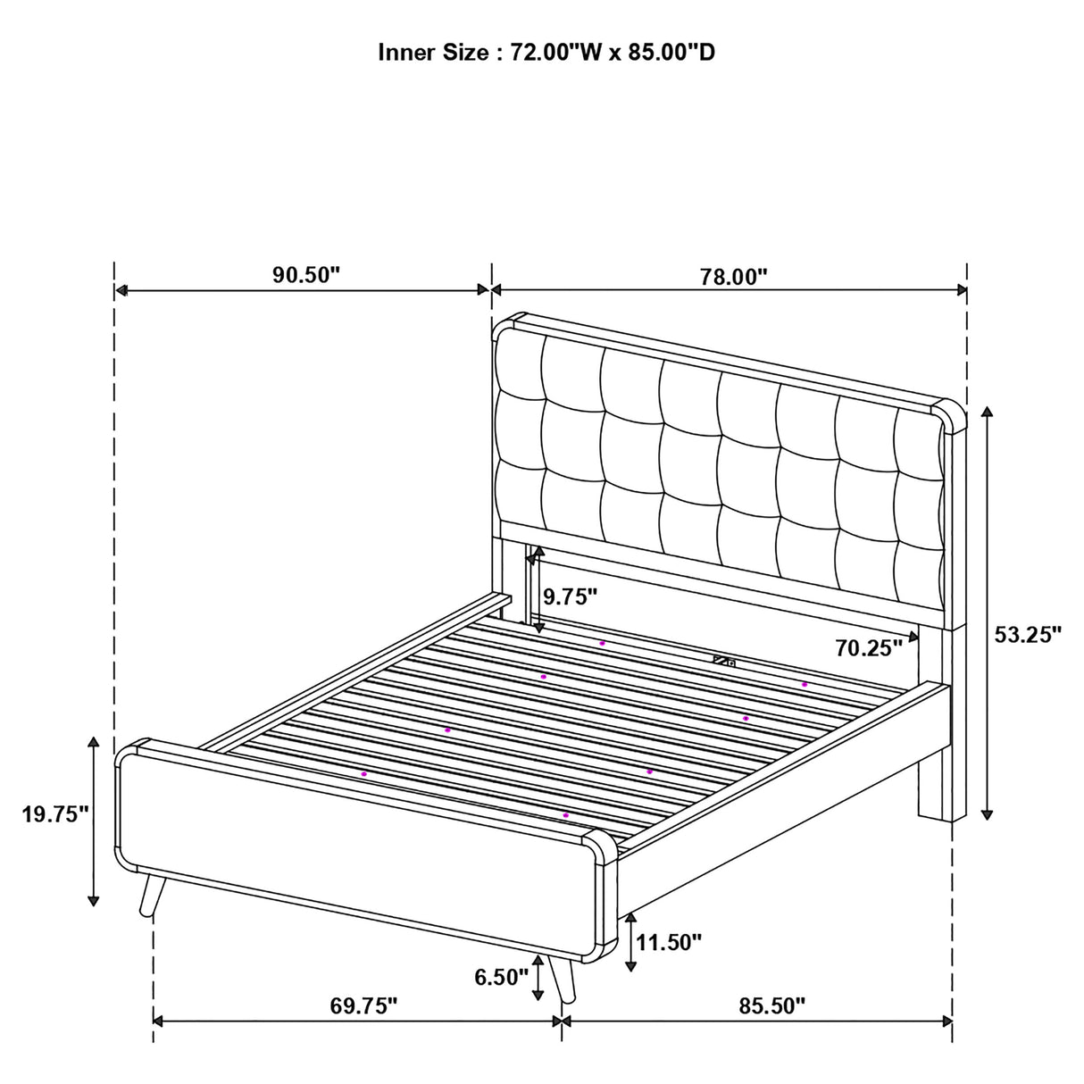 Robyn Panel Platform Bed - Furniture World