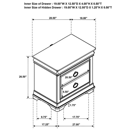 Garland Nightstand - Furniture World