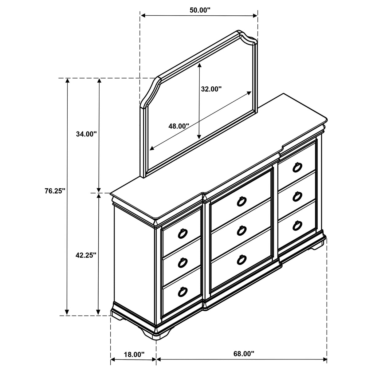Garland Dresser with Mirror - Furniture World