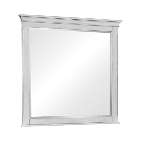 Franco Rectangular Dresser Mirror Antique White - Furniture World