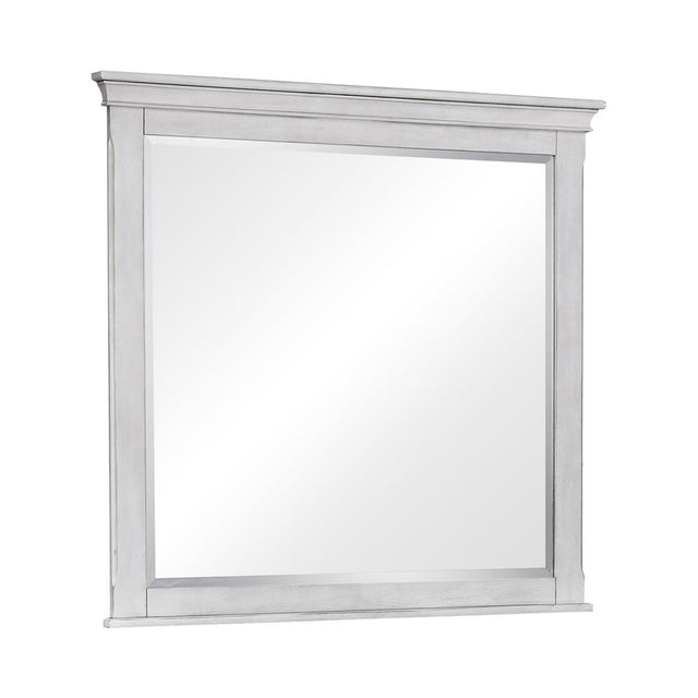 Franco Rectangular Dresser Mirror Antique White - Furniture World
