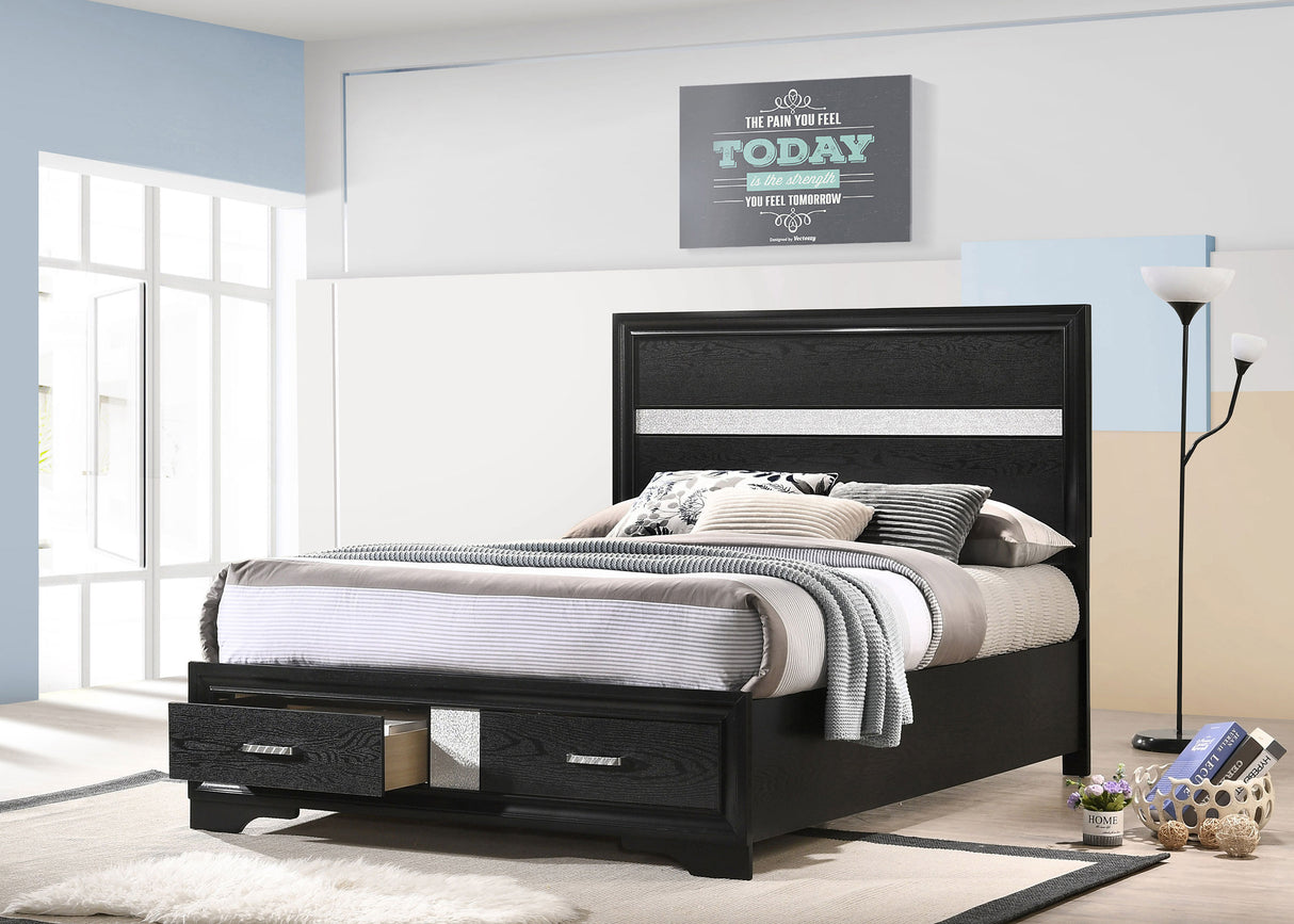 Miranda Panel Platform Storage Bed - Furniture World