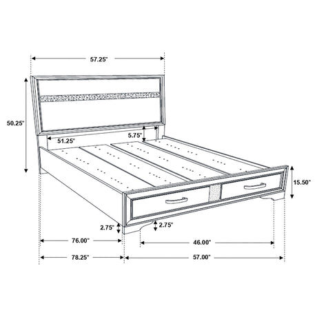 Miranda Panel Platform Storage Bed - Furniture World