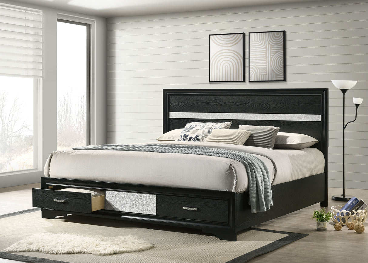 Miranda Panel Platform Storage Bed - Furniture World