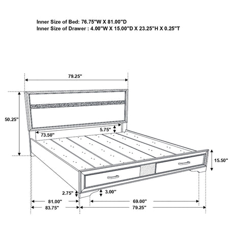 Miranda Panel Platform Storage Bed - Furniture World