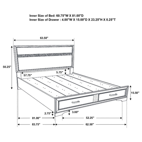Miranda Panel Platform Storage Bed - Furniture World
