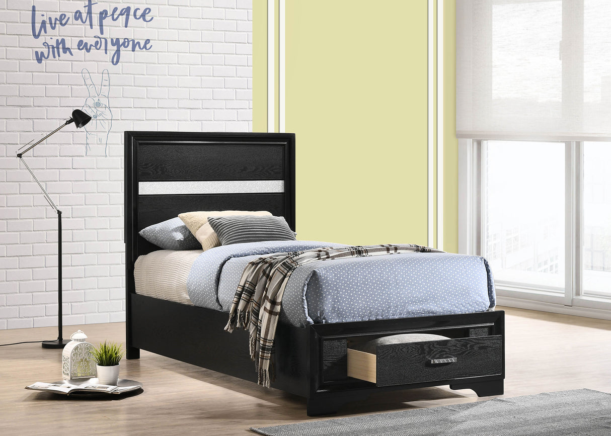 Miranda Panel Platform Storage Bed - Furniture World