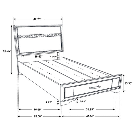 Miranda Panel Platform Storage Bed - Furniture World