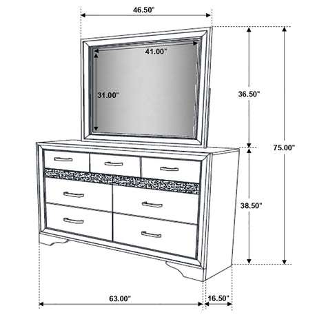 Miranda Dresser with Mirror - Furniture World