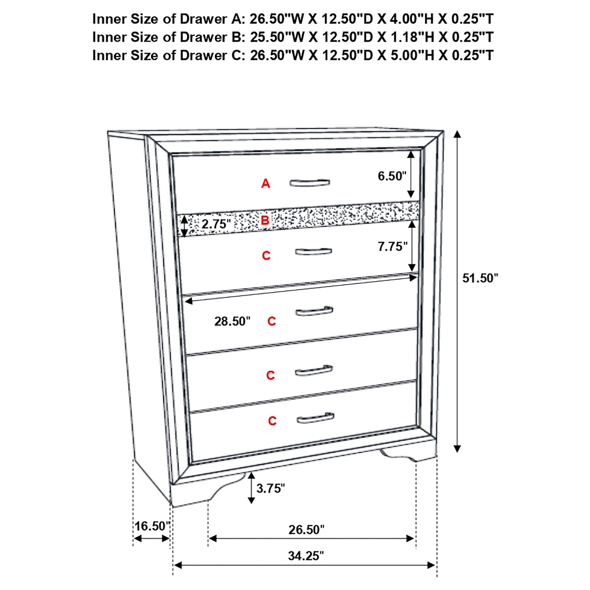 Miranda Chest of Drawers - Furniture World