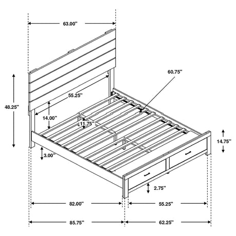 Brantford Panel Platform Storage Bed - Furniture World