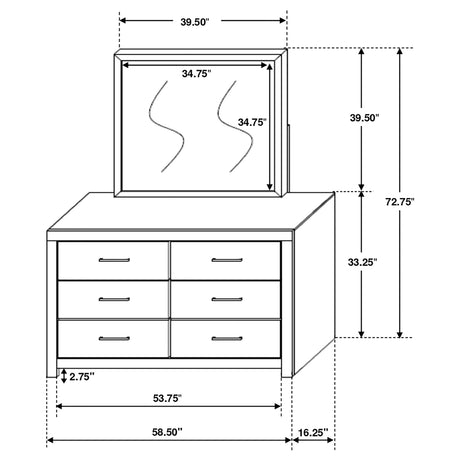 Brantford Dresser with Mirror - Furniture World