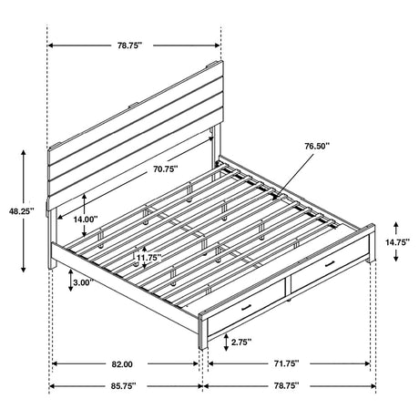 Brantford Panel Platform Storage Bed - Furniture World