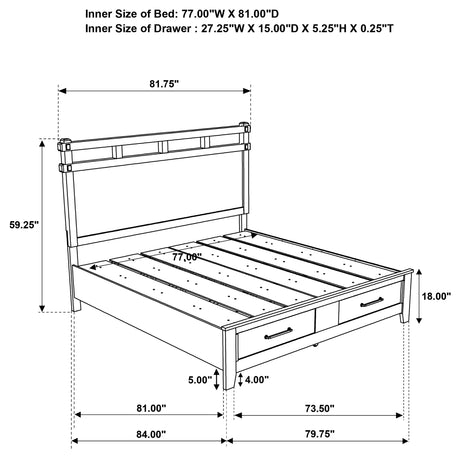 Hazlewood Panel Platform Storage Bed - Furniture World