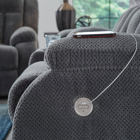 Observation Power Reclining Sofa with Drop Down Table - Furniture World