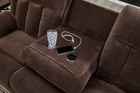 Observation Power Reclining Sofa with Drop Down Table - Furniture World