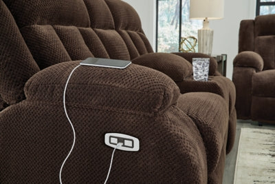 Observation Power Reclining Loveseat with Console - Furniture World