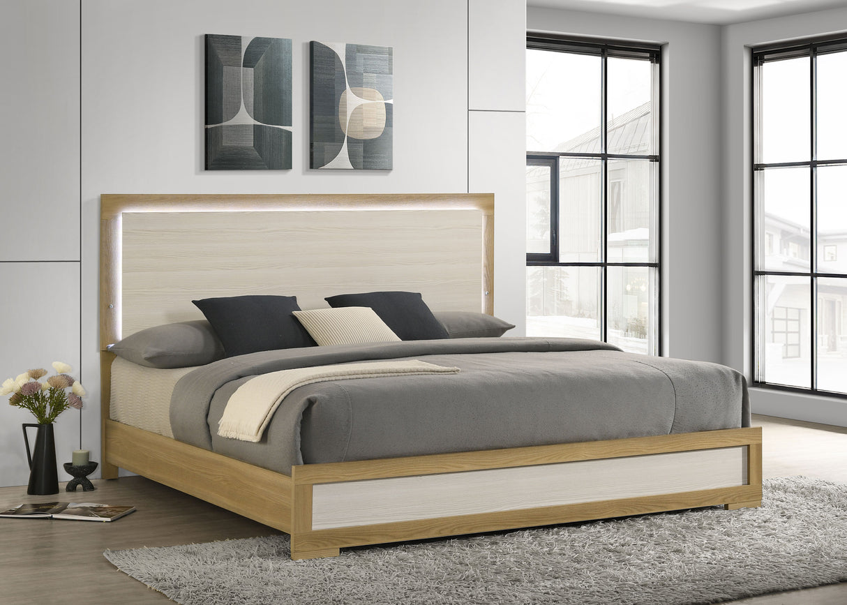 Hyland Panel Bed with LED Lighting - Furniture World