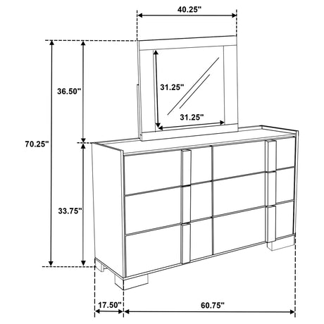 Hyland Dresser with Mirror - Furniture World