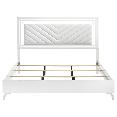 Cassia Panel Bed with LED Lighting - Furniture World