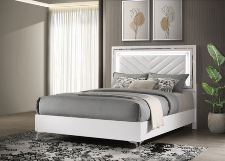 Cassia Panel Bed with LED Lighting - Furniture World