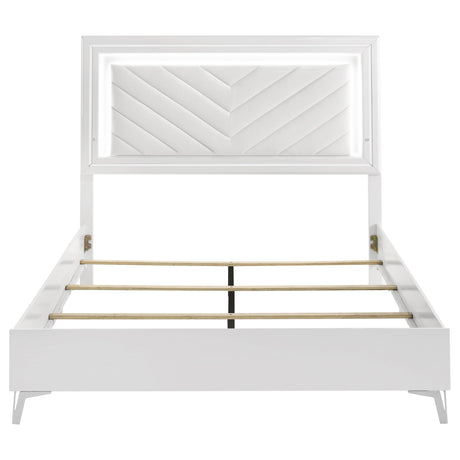 Cassia Panel Bed with LED Lighting - Furniture World