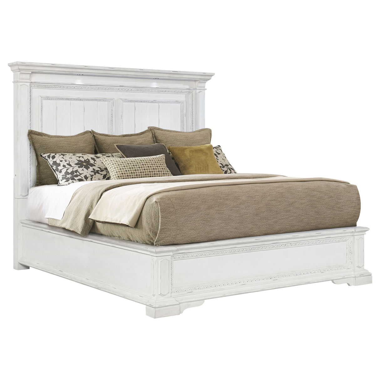 McKinney Panel Bed with LED Lighting - Furniture World