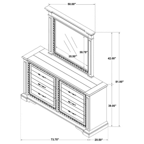 McKinney Dresser with Mirror - Furniture World