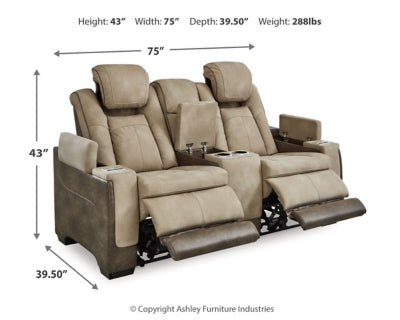 Next-Gen DuraPella Power Reclining Loveseat with Console - Furniture World