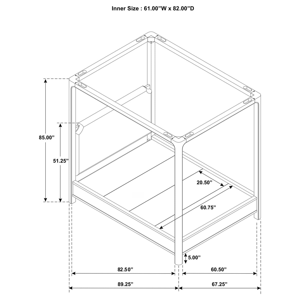 Solano Canopy Panel Platform Bed - Furniture World