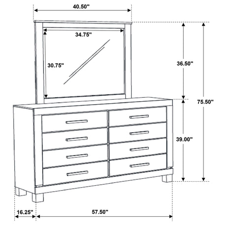 Woodmont Dresser with Mirror - Furniture World