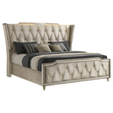 Lorient Wingback Bed with LED Lighting - Furniture World