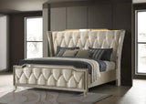 Lorient Wingback Bed with LED Lighting - Furniture World