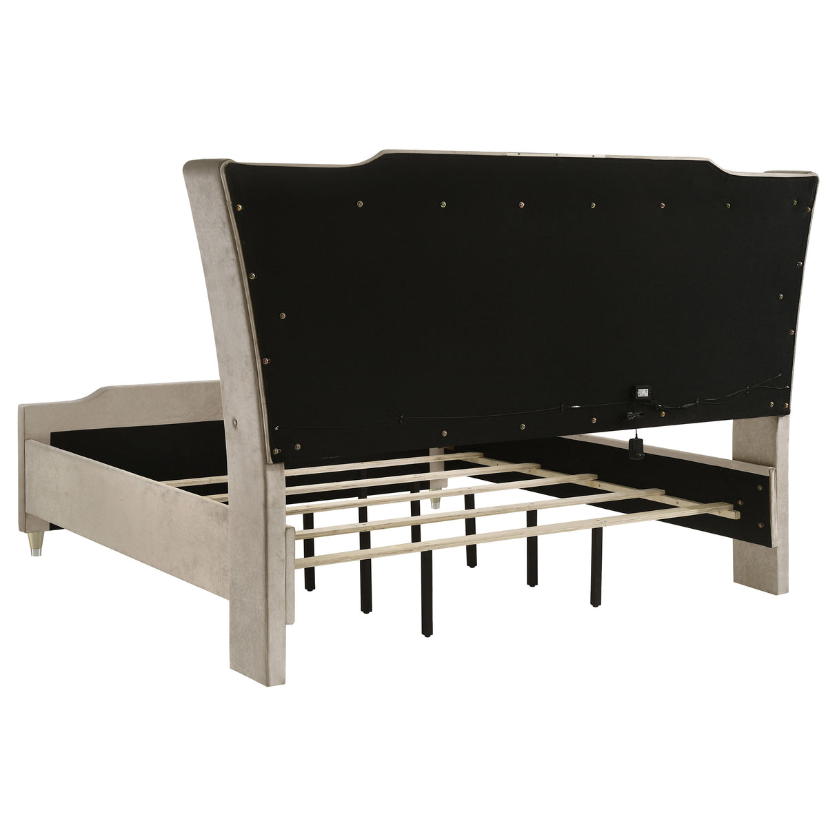 Lorient Wingback Bed with LED Lighting - Furniture World
