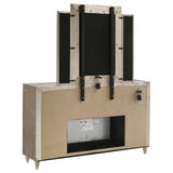 Lorient LED Dresser with LED Mirror and Flame Visualizer - Furniture World
