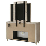 Lorient LED Dresser with LED Mirror and Flame Visualizer - Furniture World