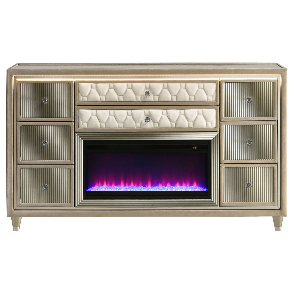 Lorient LED Dresser with Flame Visualizer - Furniture World