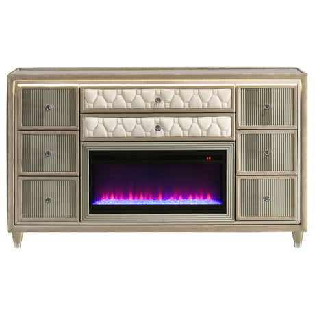 Lorient LED Dresser with Flame Visualizer - Furniture World