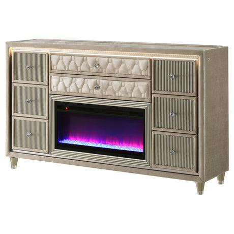 Lorient LED Dresser with Flame Visualizer - Furniture World