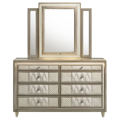 Lorient LED Dresser with LED Mirror - Furniture World