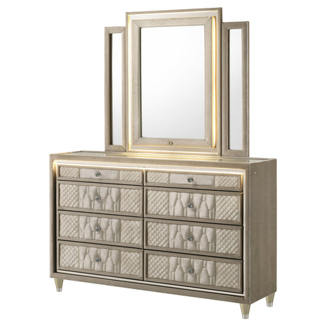 Lorient LED Dresser with LED Mirror - Furniture World