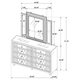 Lorient LED Dresser with LED Mirror - Furniture World