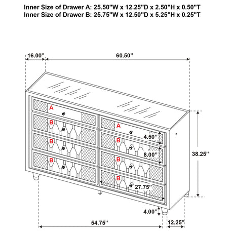 Lorient LED Dresser - Furniture World